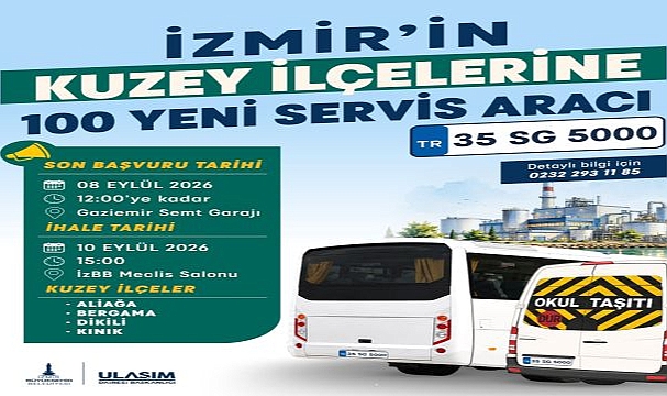 Büyükşehir’den İzmir’e 400 yeni servis aracı plakası